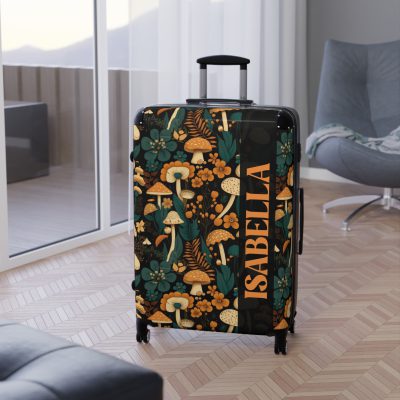 Custom Botanical Suitcase - A personalized suitcase adorned with a unique plant-themed design, perfect for travelers who want to bring a touch of nature to their luggage.