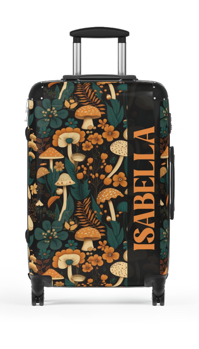 Custom Botanical Suitcase - A personalized suitcase adorned with a unique plant-themed design, perfect for travelers who want to bring a touch of nature to their luggage.