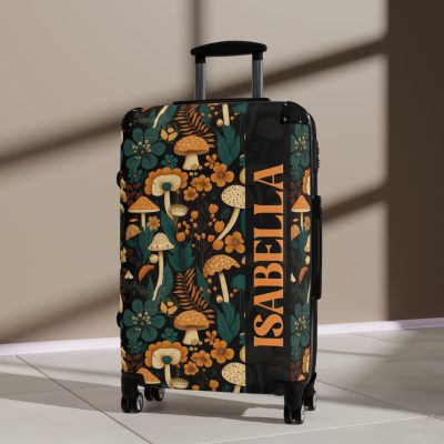 Custom Botanical Suitcase - A personalized suitcase adorned with a unique plant-themed design, perfect for travelers who want to bring a touch of nature to their luggage.