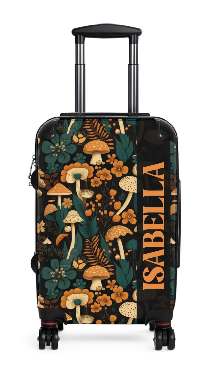 Custom Botanical Suitcase - A personalized suitcase adorned with a unique plant-themed design, perfect for travelers who want to bring a touch of nature to their luggage.