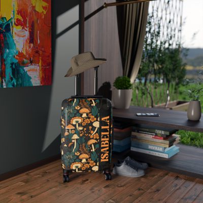 Custom Botanical Suitcase - A personalized suitcase adorned with a unique plant-themed design, perfect for travelers who want to bring a touch of nature to their luggage.