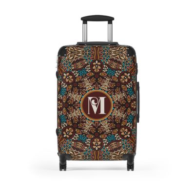 Custom Mandala Suitcase - A personalized suitcase adorned with a unique mandala design, perfect for travelers who want to add a touch of artistry to their luggage.