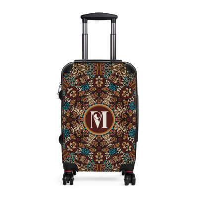 Custom Mandala Suitcase - A personalized suitcase adorned with a unique mandala design, perfect for travelers who want to add a touch of artistry to their luggage.