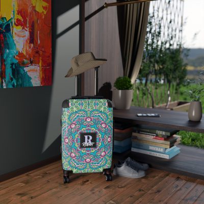 Custom Mandala Suitcase - A personalized suitcase adorned with a unique mandala design, perfect for travelers who want to add a touch of artistry to their luggage.