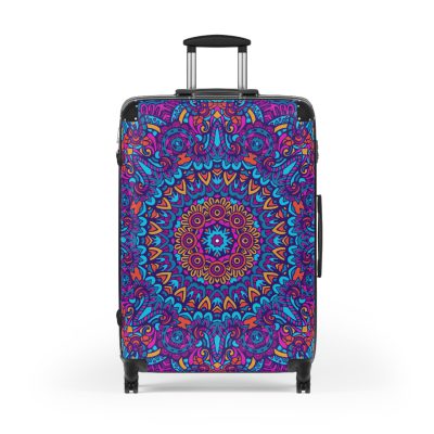 Mandala Suitcase - A stylish suitcase featuring an elegant mandala design, perfect for travelers who want to stand out in style.