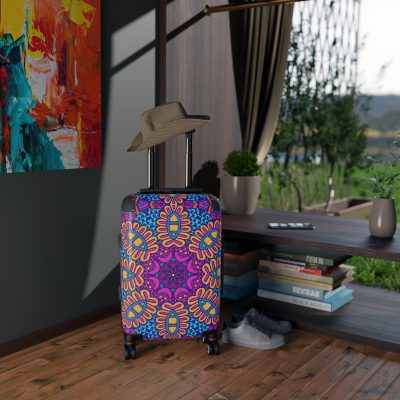 Mandala Suitcase - A stylish suitcase featuring an elegant mandala design, perfect for travelers who want to stand out in style.