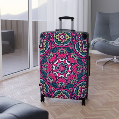 Mandala Suitcase - A stylish suitcase featuring an elegant mandala design, perfect for travelers who want to stand out in style.