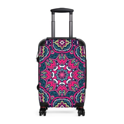 Mandala Suitcase - A stylish suitcase featuring an elegant mandala design, perfect for travelers who want to stand out in style.