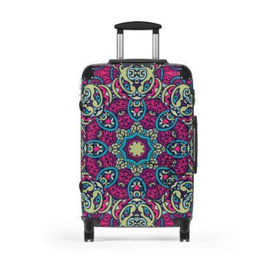 Mandala Suitcase - A stylish suitcase featuring an elegant mandala design, perfect for travelers who want to stand out in style.