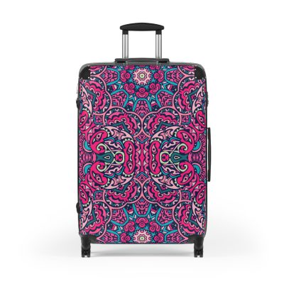 Mandala Suitcase - A stylish suitcase featuring an elegant mandala design, perfect for travelers who want to stand out in style.