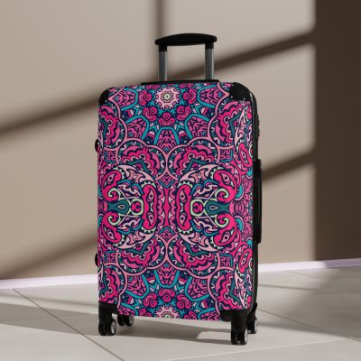 Mandala Suitcase - A stylish suitcase featuring an elegant mandala design, perfect for travelers who want to stand out in style.