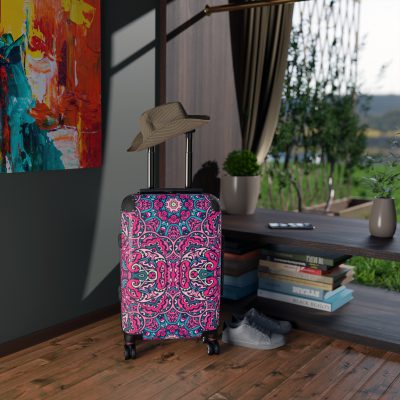 Mandala Suitcase - A stylish suitcase featuring an elegant mandala design, perfect for travelers who want to stand out in style.