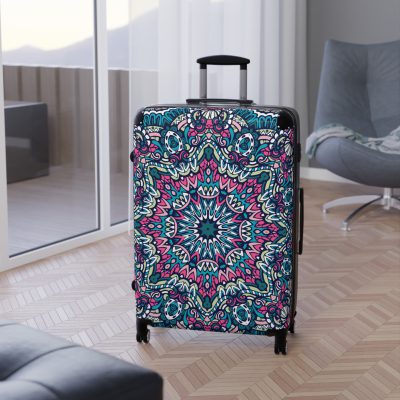 Mandala Suitcase - A stylish suitcase featuring an elegant mandala design, perfect for travelers who want to stand out in style.