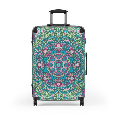 Mandala Suitcase - A stylish suitcase featuring an elegant mandala design, perfect for travelers who want to stand out in style.