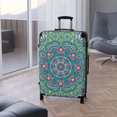 Mandala Suitcase - A stylish suitcase featuring an elegant mandala design, perfect for travelers who want to stand out in style.