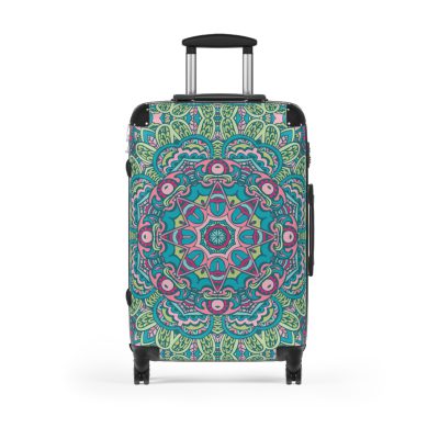 Mandala Suitcase - A stylish suitcase featuring an elegant mandala design, perfect for travelers who want to stand out in style.