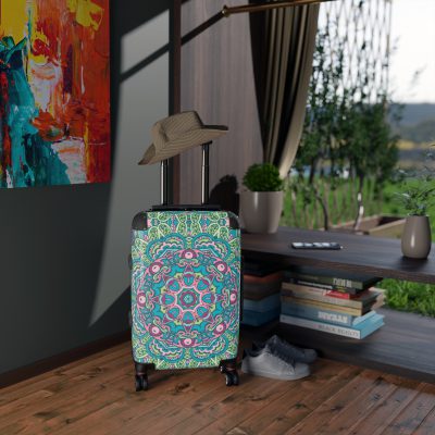 Mandala Suitcase - A stylish suitcase featuring an elegant mandala design, perfect for travelers who want to stand out in style.