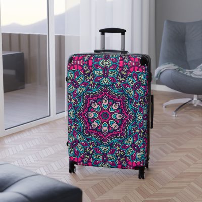 Mandala Suitcase - A stylish suitcase featuring an elegant mandala design, perfect for travelers who want to stand out in style.