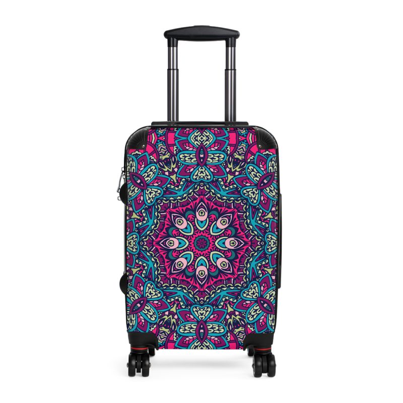 Mandala Suitcase - A stylish suitcase featuring an elegant mandala design, perfect for travelers who want to stand out in style.