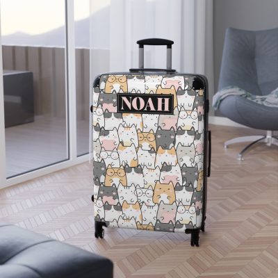 Custom Kawaii Suitcase - A charming personalized suitcase adorned with a cute and adorable design, perfect for travelers who love all things kawaii.