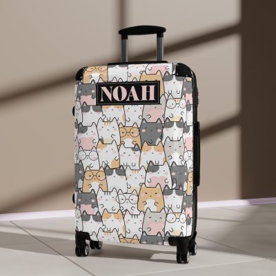 Custom Kawaii Suitcase - A charming personalized suitcase adorned with a cute and adorable design, perfect for travelers who love all things kawaii.