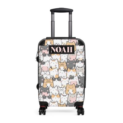 Custom Kawaii Suitcase - A charming personalized suitcase adorned with a cute and adorable design, perfect for travelers who love all things kawaii.