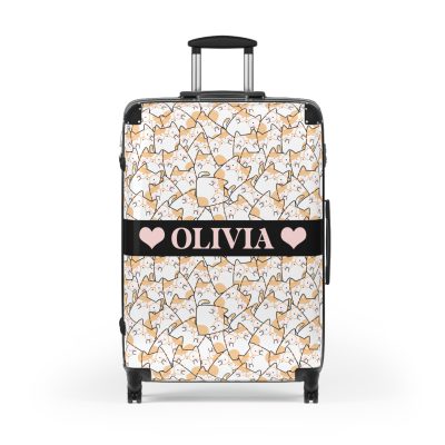 Custom Kawaii Suitcase - A charming personalized suitcase adorned with a cute and adorable design, perfect for travelers who love all things kawaii.