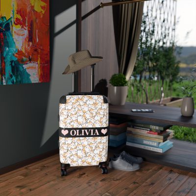 Custom Kawaii Suitcase - A charming personalized suitcase adorned with a cute and adorable design, perfect for travelers who love all things kawaii.