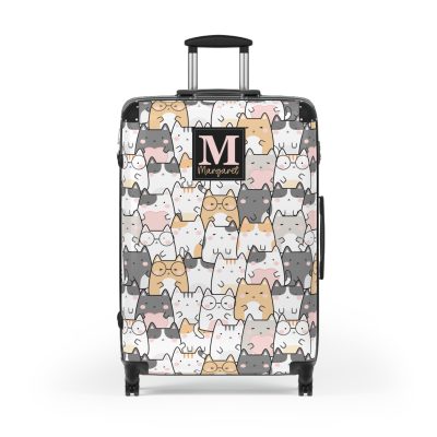 Custom Kawaii Suitcase - A charming personalized suitcase adorned with a cute and adorable design, perfect for travelers who love all things kawaii.