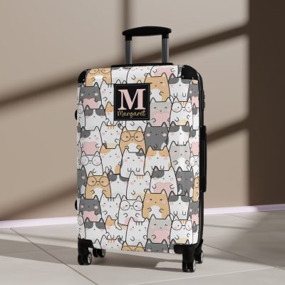 Custom Kawaii Suitcase - A charming personalized suitcase adorned with a cute and adorable design, perfect for travelers who love all things kawaii.