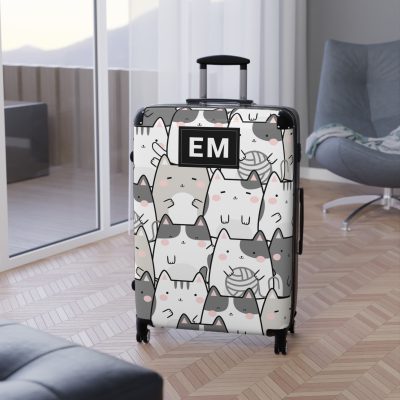 Custom Kawaii Suitcase - A charming personalized suitcase adorned with a cute and adorable design, perfect for travelers who love all things kawaii.