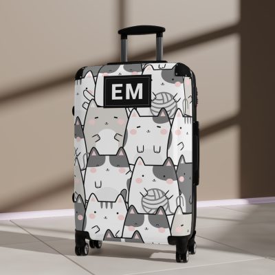 Custom Kawaii Suitcase - A charming personalized suitcase adorned with a cute and adorable design, perfect for travelers who love all things kawaii.