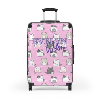 Custom Kawaii Suitcase - A charming personalized suitcase adorned with a cute and adorable design, perfect for travelers who love all things kawaii.