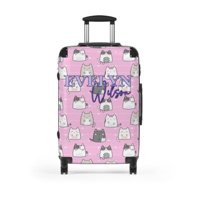 Custom Kawaii Suitcase - A charming personalized suitcase adorned with a cute and adorable design, perfect for travelers who love all things kawaii.