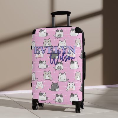 Custom Kawaii Suitcase - A charming personalized suitcase adorned with a cute and adorable design, perfect for travelers who love all things kawaii.