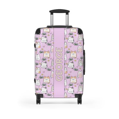 Custom Kawaii Suitcase - A charming personalized suitcase adorned with a cute and adorable design, perfect for travelers who love all things kawaii.