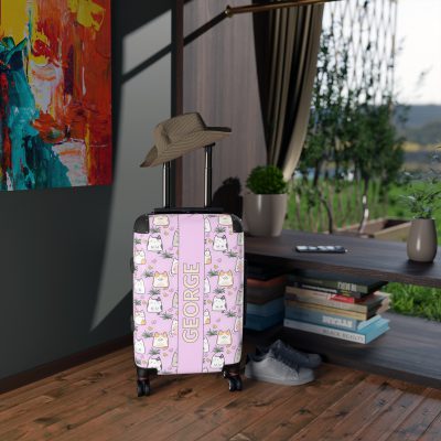 Custom Kawaii Suitcase - A charming personalized suitcase adorned with a cute and adorable design, perfect for travelers who love all things kawaii.