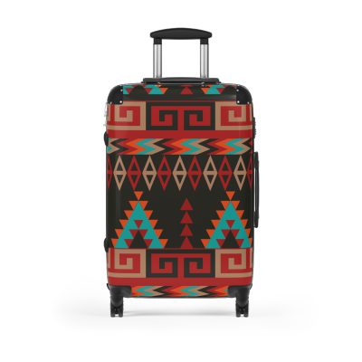 Aztec Suitcase - A stylish suitcase featuring an elegant Aztec-inspired design, perfect for travelers who want to stand out in style.