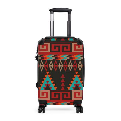 Aztec Suitcase - A stylish suitcase featuring an elegant Aztec-inspired design, perfect for travelers who want to stand out in style.