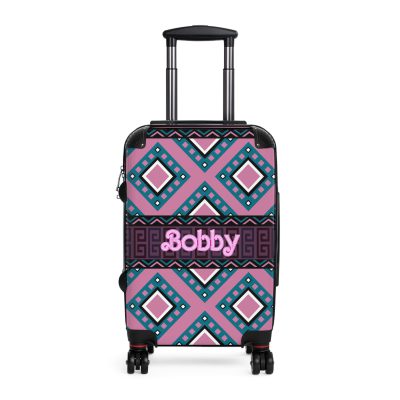 Custom Aztec Suitcase - A personalized suitcase adorned with a unique Aztec-inspired design, perfect for travelers who want to make a statement with their luggage.