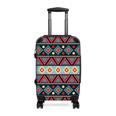 Aztec Suitcase - A stylish suitcase featuring an elegant Aztec-inspired design, perfect for travelers who want to stand out in style.Aztec Suitcase - A stylish suitcase featuring an elegant Aztec-inspired design, perfect for travelers who want to stand out in style.