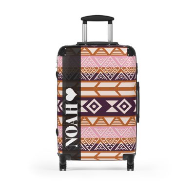 Aztec Suitcase - A stylish suitcase featuring an elegant Aztec-inspired design, perfect for travelers who want to stand out in style.