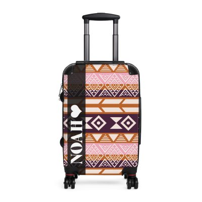 Aztec Suitcase - A stylish suitcase featuring an elegant Aztec-inspired design, perfect for travelers who want to stand out in style.