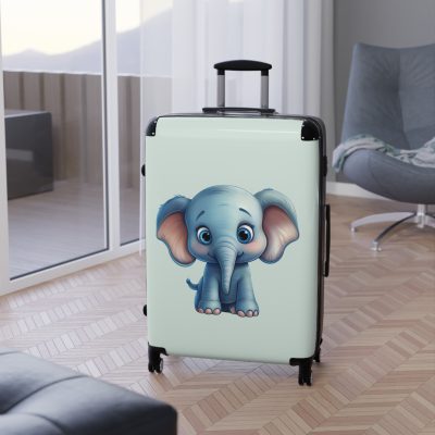 Elephant Suitcase - A majestic travel gear featuring an elephant-inspired design, perfect for those who appreciate exotic and unique styles on their journeys.