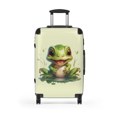 Frog Suitcase - A playful travel gear featuring a cute frog-inspired design, perfect for those who appreciate whimsical and charming styles on their journeys.