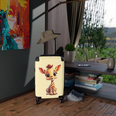 Giraffe Suitcase - An adventurous travel gear featuring a majestic giraffe-inspired design, perfect for those who appreciate unique and wild styles on their journeys.