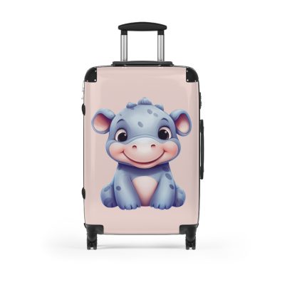 Rhino Suitcase - An adventure-ready luggage featuring a rugged rhinoceros-inspired design, perfect for thrill-seekers.