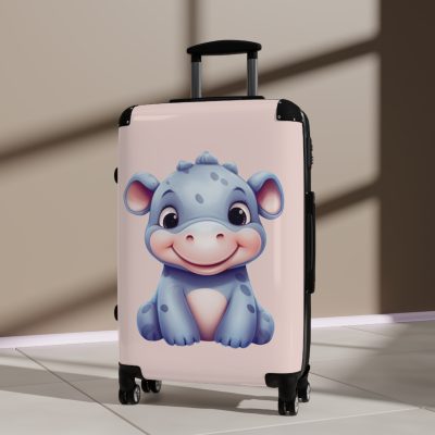 Rhino Suitcase - An adventure-ready luggage featuring a rugged rhinoceros-inspired design, perfect for thrill-seekers.