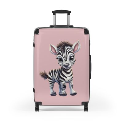 Zebra Suitcase - Kids' travel luggage with a bold zebra pattern, perfect for young adventurers.