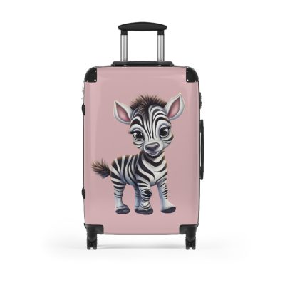 Zebra Suitcase - Kids' travel luggage with a bold zebra pattern, perfect for young adventurers.